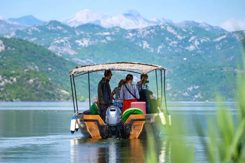 Skadar Lake tour on a traditional wooden boat