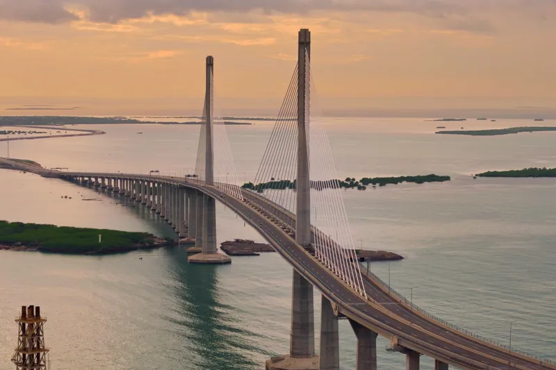 One of the sea-crossing bridges connecting Cebu City, Philippines