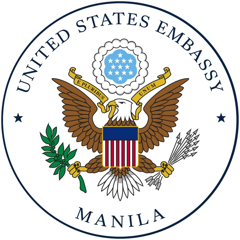 The logo of the U.S. Embassy in the Philippines in Manila