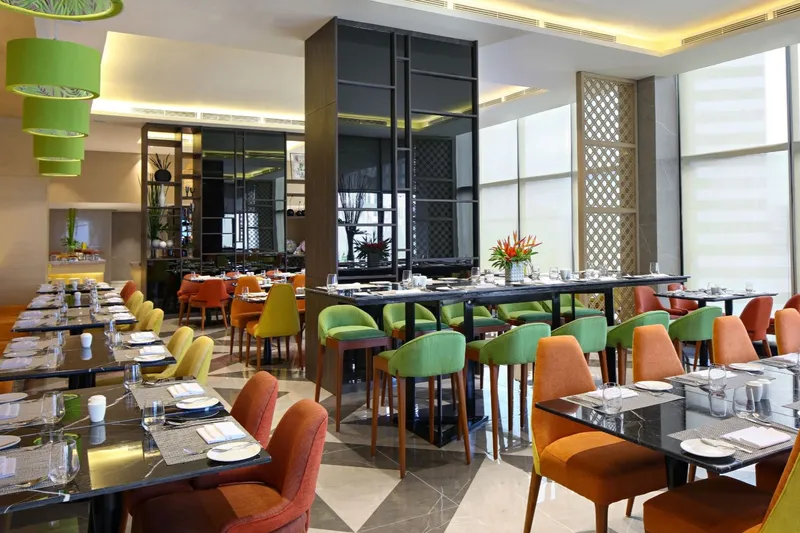 Sevii restaurant and bar with buffet dining area