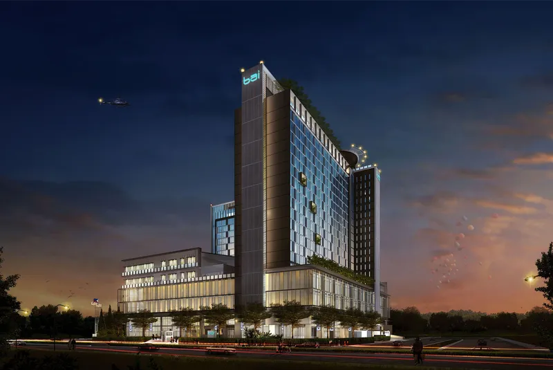 A sunset view of the bai Hotel in Cebu Philippines