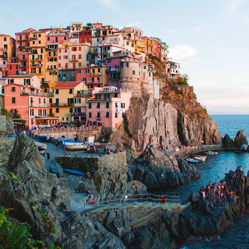 A village in the Cinque Terre in Italy